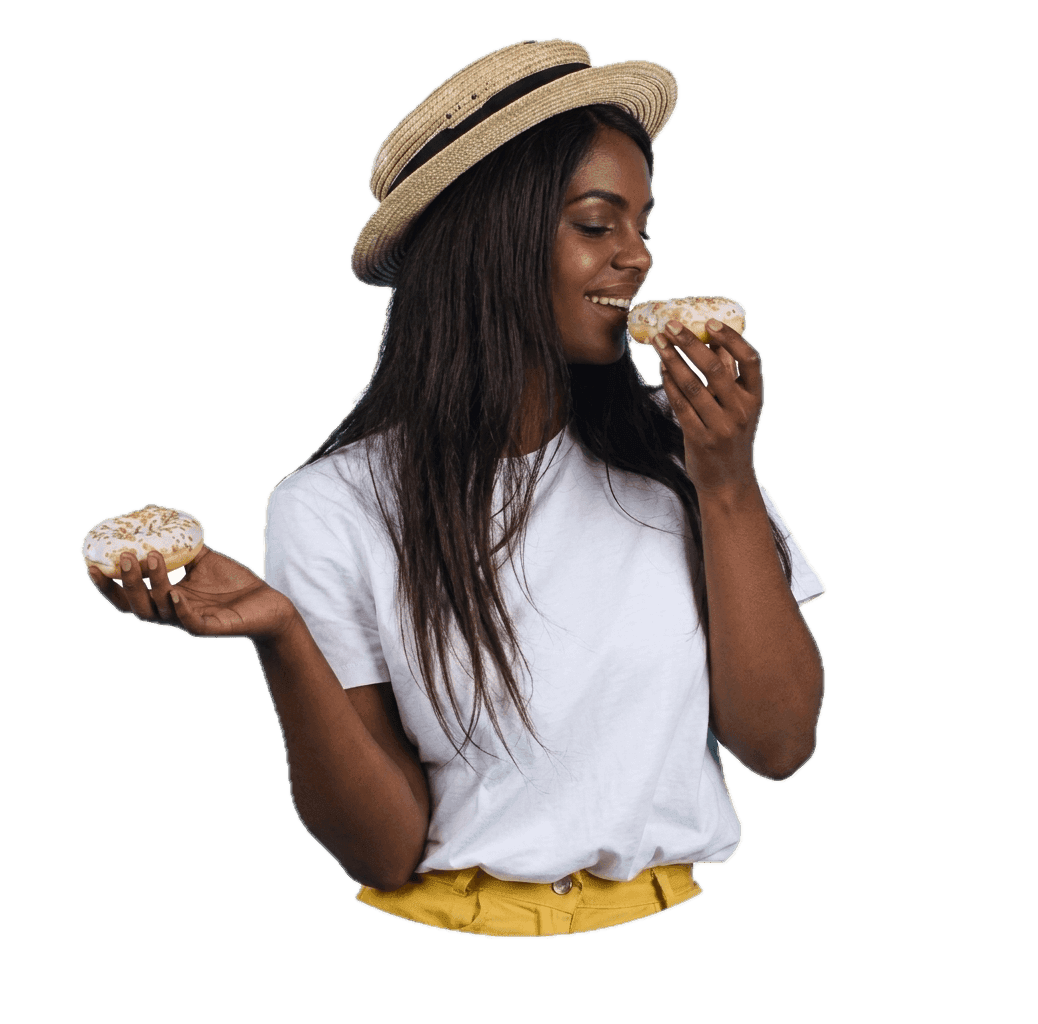 Woman enjoying food